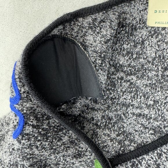 Design Option by Philip & Jane Gordon Womens Wool Knit Sweater Cardigan Flowers - Picture 7 of 9